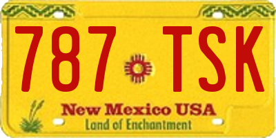 NM license plate 787TSK