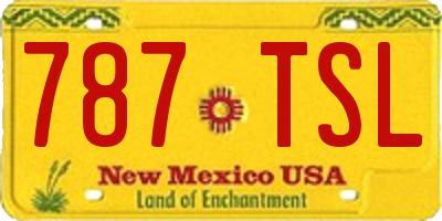 NM license plate 787TSL