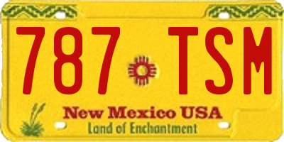 NM license plate 787TSM