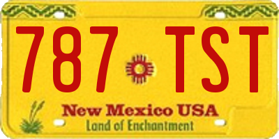 NM license plate 787TST