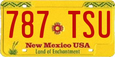 NM license plate 787TSU