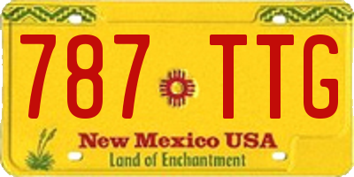 NM license plate 787TTG