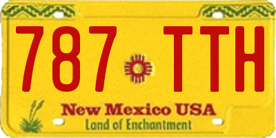 NM license plate 787TTH