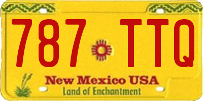NM license plate 787TTQ