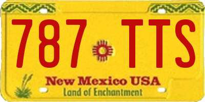 NM license plate 787TTS