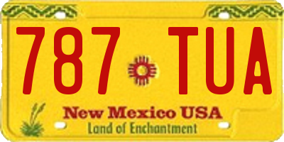 NM license plate 787TUA
