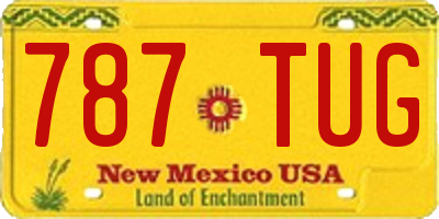 NM license plate 787TUG