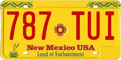 NM license plate 787TUI