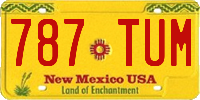 NM license plate 787TUM