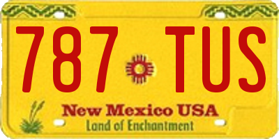 NM license plate 787TUS
