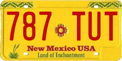 NM license plate 787TUT