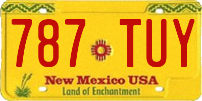 NM license plate 787TUY