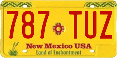 NM license plate 787TUZ