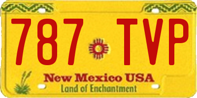 NM license plate 787TVP