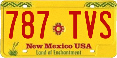 NM license plate 787TVS