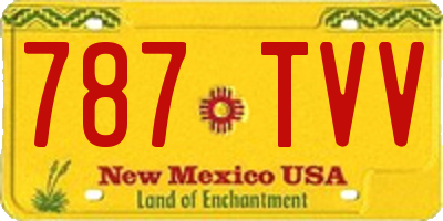 NM license plate 787TVV