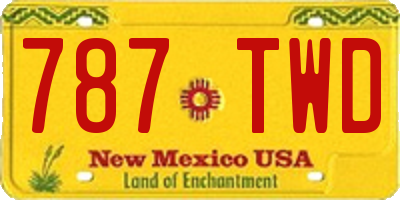 NM license plate 787TWD