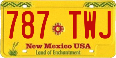 NM license plate 787TWJ