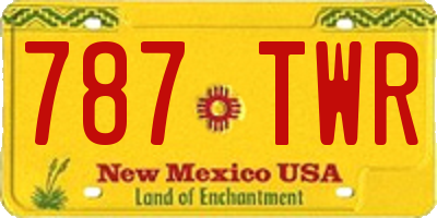 NM license plate 787TWR