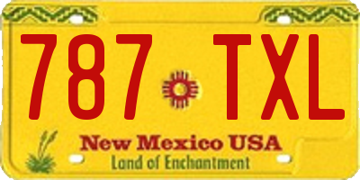 NM license plate 787TXL