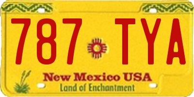 NM license plate 787TYA