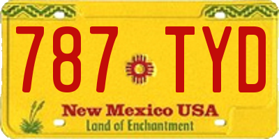 NM license plate 787TYD