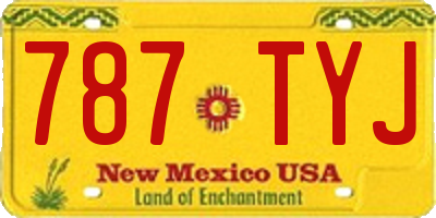 NM license plate 787TYJ