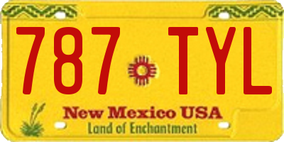 NM license plate 787TYL