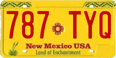 NM license plate 787TYQ