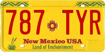 NM license plate 787TYR