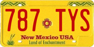 NM license plate 787TYS