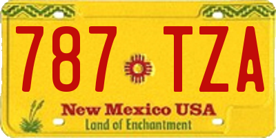 NM license plate 787TZA