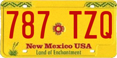NM license plate 787TZQ