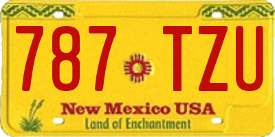 NM license plate 787TZU