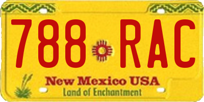 NM license plate 788RAC