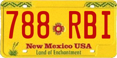 NM license plate 788RBI