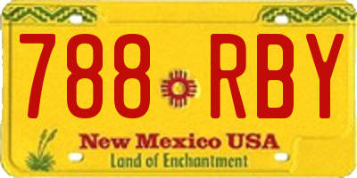 NM license plate 788RBY