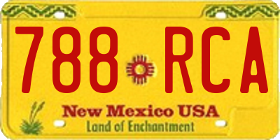 NM license plate 788RCA
