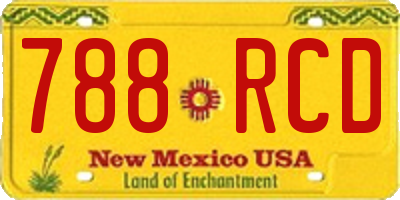 NM license plate 788RCD
