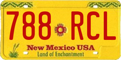 NM license plate 788RCL