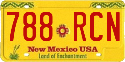 NM license plate 788RCN