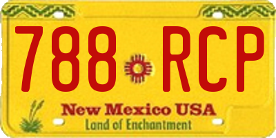 NM license plate 788RCP