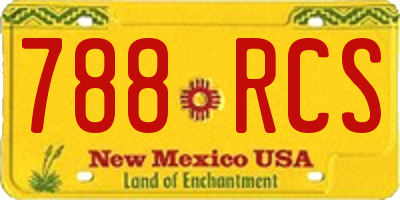 NM license plate 788RCS