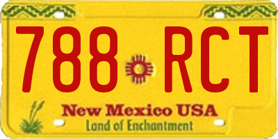 NM license plate 788RCT