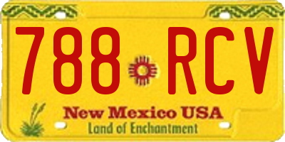 NM license plate 788RCV