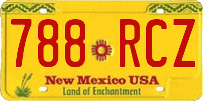 NM license plate 788RCZ