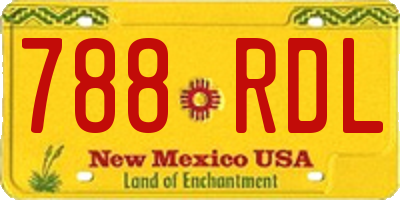 NM license plate 788RDL