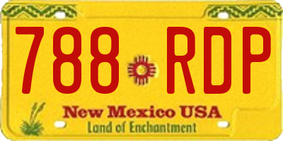 NM license plate 788RDP