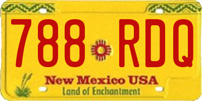 NM license plate 788RDQ