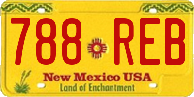 NM license plate 788REB